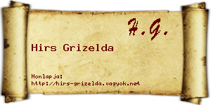Hirs Grizelda névjegykártya